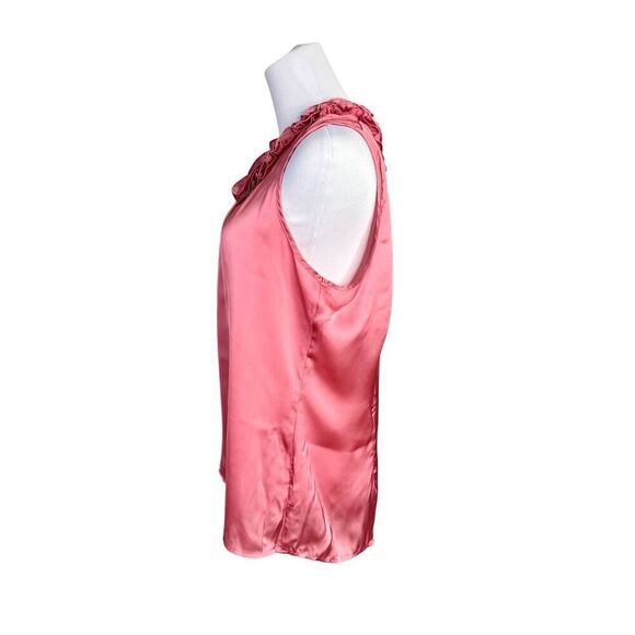 2/$20 Elementz Rose Ruffled Vneck Sleeveless Blouse sz XL Modern Flowy Top - Picture 2 of 9